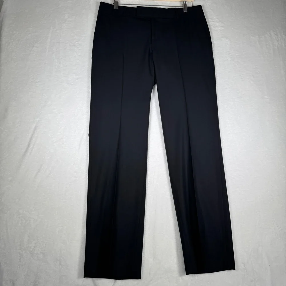 Banana Republic Womens 10 Wool Blend Suit Set Black Blazer Martin Fit Pants - Picture 4 of 16